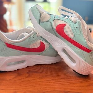 Nike Women’s Air - Mint Green Sneakers with Pink Swoosh